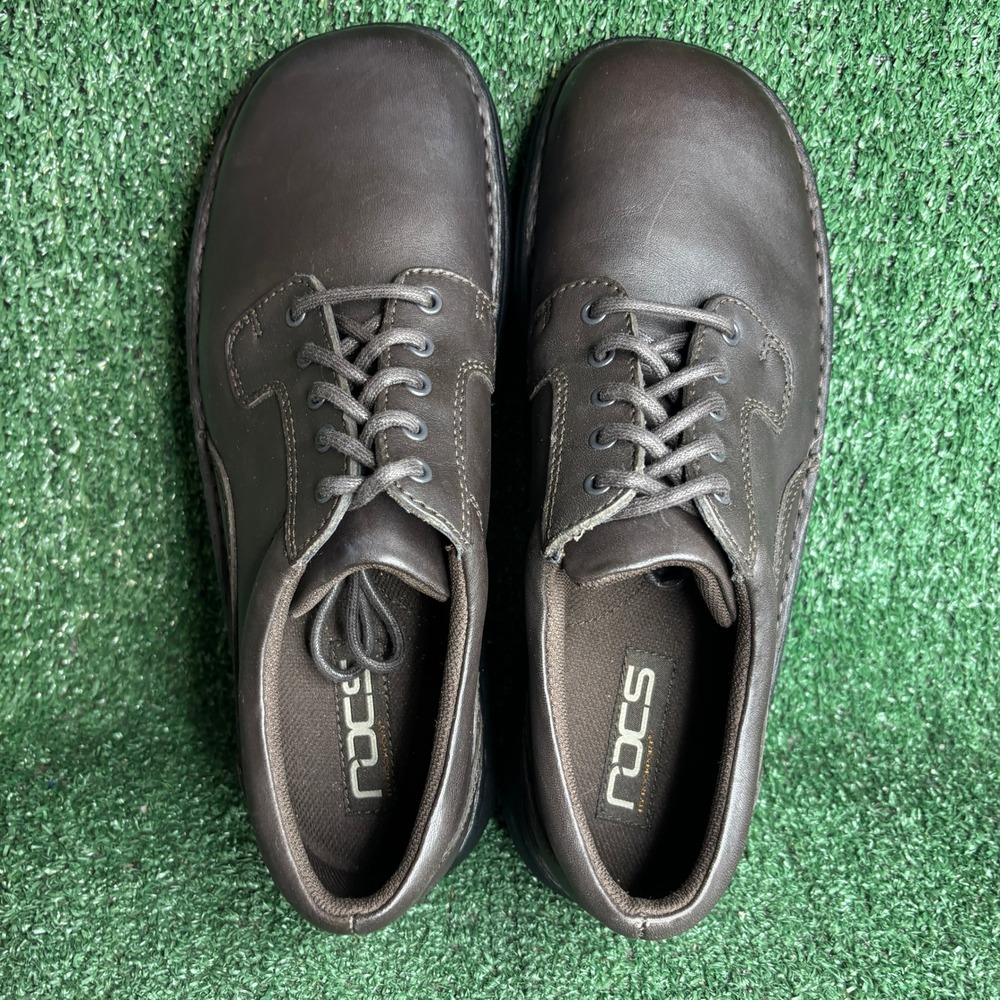 New Rockport Rocs Apm40054m Leather Lace Up Comfort Casual Oxford Brown Mens 11 View 5